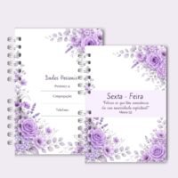 Caderno para o Congresso 2026 – Floral Lilás Com Tema (Re Castori) - Imagem 9
