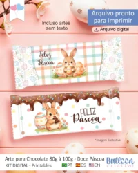 Artes para Embalagem Chocolates – Doce Páscoa