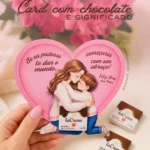 Card Com Chocolate e Significado - Dia das Mães
