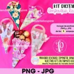 Embalagem de Cone Buquê Flores