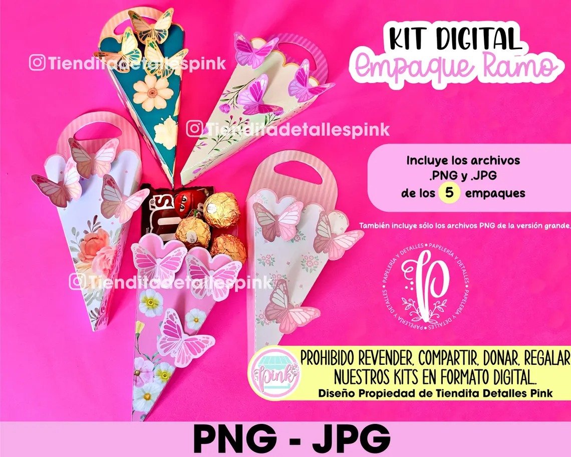 Embalagem de Cone buquê flores Embalagem de Cone Buquê Flores - Imagem 1