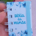 Mini Bíblia Chaveiro - Dia das Mães - Azul