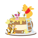 Topo de Bolo Ursinho Pooh Pote de Mel