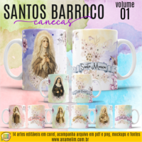 Santos Católicos Barroco - Artes Para Canecas - Imagem 2