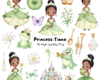 Princesa Tiana - Kit Digital