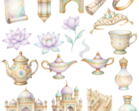 Princesa Jasmine - Kit Digital - Imagem 7