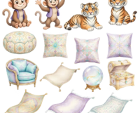 Princesa Jasmine - Kit Digital - Imagem 8