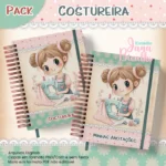 PACK Caderno A5 Costureira + Caderno A5 Controle de Pedidos Costureira