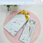 Caixa + Sacola para Terços – Primeira Eucaristia Azul