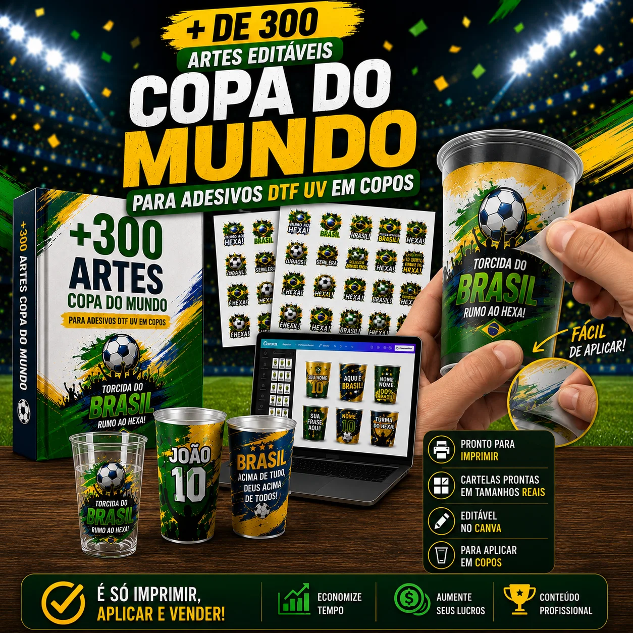 300Artes-DTV-Copa +300 Artes DTF Copa 2026 - Imagem 1