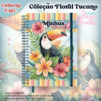 Caderno Universitário Coleção Floral Tucano