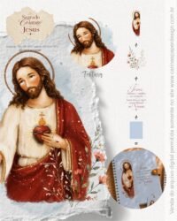 Kit Digital Ilustrações Sagrado Coração de Jesus 2 (Carinas Paper) - Imagem 5