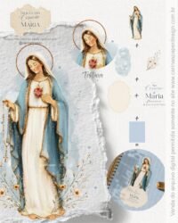 Kit Digital Ilustrações Imaculado Coração de Maria 2 (Carinas Paper) - Imagem 7