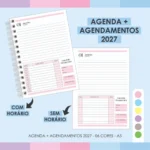 Agenda + Agendamentos 2027 – 06 Cores