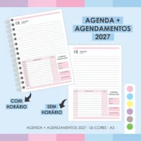 Agenda + Agendamentos 2027 – 06 Cores