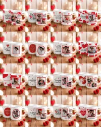 Pacote de Artes TRIO Caneca Camisa Azulejo Namorados V7 COM FOTO - Imagem 4