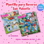 Chaveiro Personagens – Dia dos Namorados (Editável Canva)