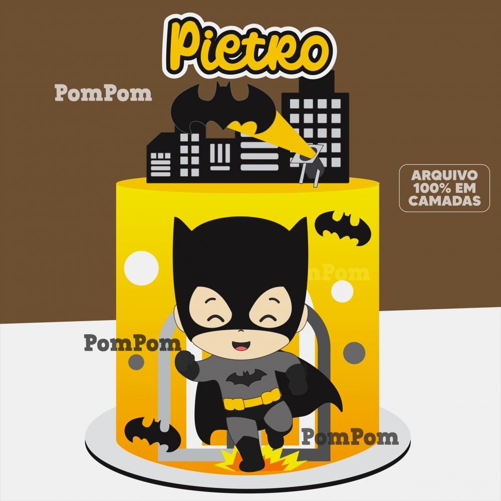 Topo de Bolo Batman Pietro Topo de Bolo Batman - Imagem 1