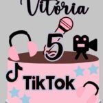 Topo de Bolo Tik Tok
