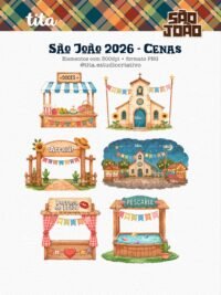 São João 2026 - Combo Ilustrações e Papéis + BRINDE (copa junina) - Tita - Imagem 10