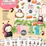 Jardim das Joaninhas - Combo Ilustrações e Papéis (Tita)