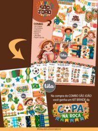 São João 2026 - Combo Ilustrações e Papéis + BRINDE (copa junina) - Tita - Imagem 13