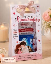 ❤️🌹 Arquivo Digital – 10 Artes para Moldes de Sacolinha Namorados (Tamanho P + G) + 100 Versículos de Amor + 40 Frases Românticas - Imagem 4