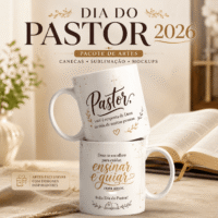 Artes Para Canecas Dia do Pastor 2026