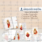 Combo Sagrado Coração (Blocos, Cadernos e Cards)