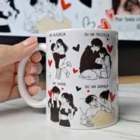 Na alegria ou na tristeza, na saúde ou na doença – Arte Avulsa Caneca