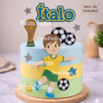 Topo de Bolo Copa do Mundo Jogador Brasil