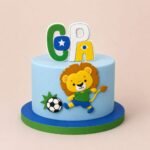 Topo de Bolo Copa do Mundo Minimalista