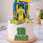 Topo de Bolo Copa do Mundo Neymar Brasil