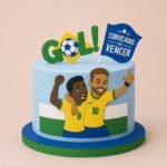 Topo de Bolo Copa do Mundo Neymar e Endrick