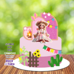 Topo de Bolo Festa Junina Barbie