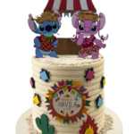 Topo de Bolo Festa Junina Stitch