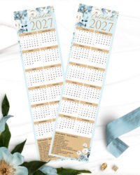 Arquivo Kit Calendários 2027 Coleção Floral Azul (Bicho Papel) - Imagem 3