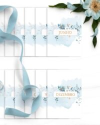 ARQUIVO COMBO 8 Agendas 2027 e Permanente COM VERSÍCULOS e SEM VERSÍCULOS Floral Azul (Bicho Papel) - Imagem 7