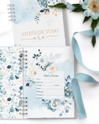 ARQUIVO COMBO 8 Agendas 2027 e Permanente COM VERSÍCULOS e SEM VERSÍCULOS Floral Azul (Bicho Papel) - Imagem 4