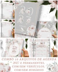 ARQUIVO COMBO 10 Agendas 2027 e Permanente COM e SEM VERSÍCULOS e HORÁRIOS Believe (Bicho Papel)