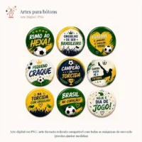 Artes para bottons – Torcer Juntos Copa 2026 (Moldes da Lê)