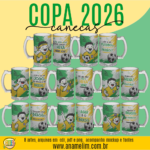 Artes Para Canecas de Chopp Copa do Mundo 2026