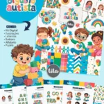 Orgulho Autista – Combo de Ilustrações e Papéis (Tita)