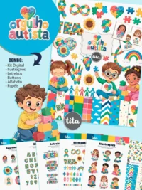 Orgulho Autista – Combo de Ilustrações e Papéis (Tita)