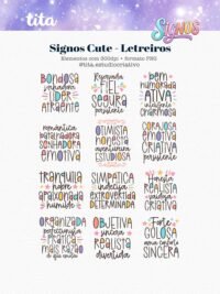 Signos Cute - Combo Ilustrações e papéis - Imagem 5
