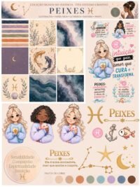 Signos do Zodíaco - Combo Ilustrações e papéis (Tita) - Imagem 4