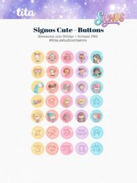 Signos Cute - Combo Ilustrações e papéis - Imagem 8