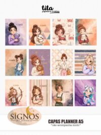 Signos 2026 - Combo Capas (cute + zodíaco) + Miolos básicos (Tita) - Imagem 24