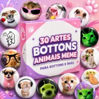 Pack Completo Com +300 Artes Prontas Para Bottons e Ímãs - Imagem 6