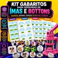 Pack Completo Com +300 Artes Prontas Para Bottons e Ímãs - Imagem 2